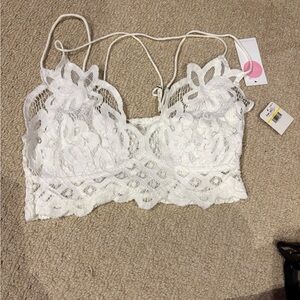 NWT Free People Ivory Lace Bralette